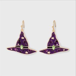 Halloween Witch Hat drop earings